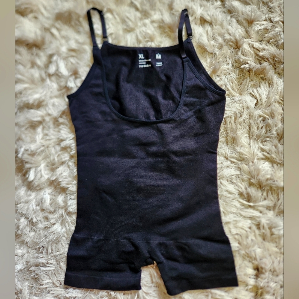 Shapermint Open-Bust Bodysuit Shaper Short, XL